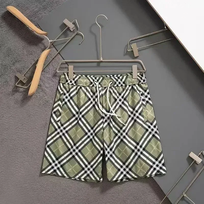 Other Checked Shorts Olive Green/White Casual Shorts Green - 1