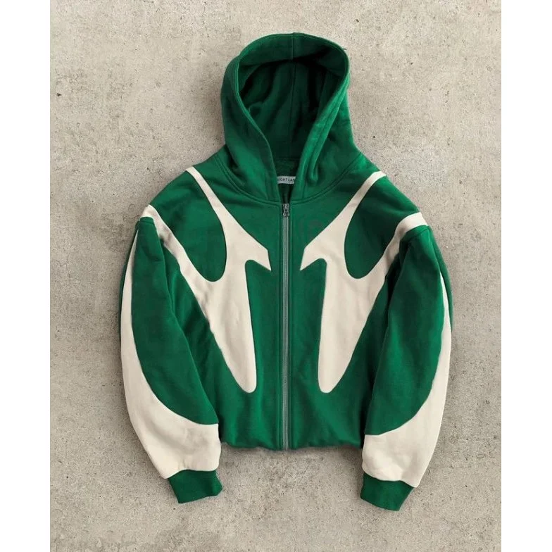 Gorillaz Gorillaz Flame Green/White Hoodie Green - 1