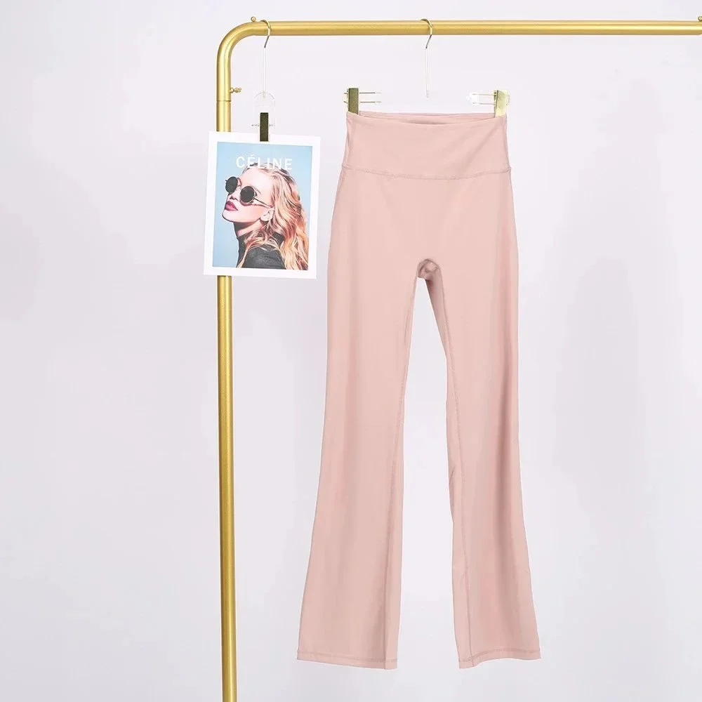 Other Pink Flare Pants - High Waist Bottoms Pink - 1