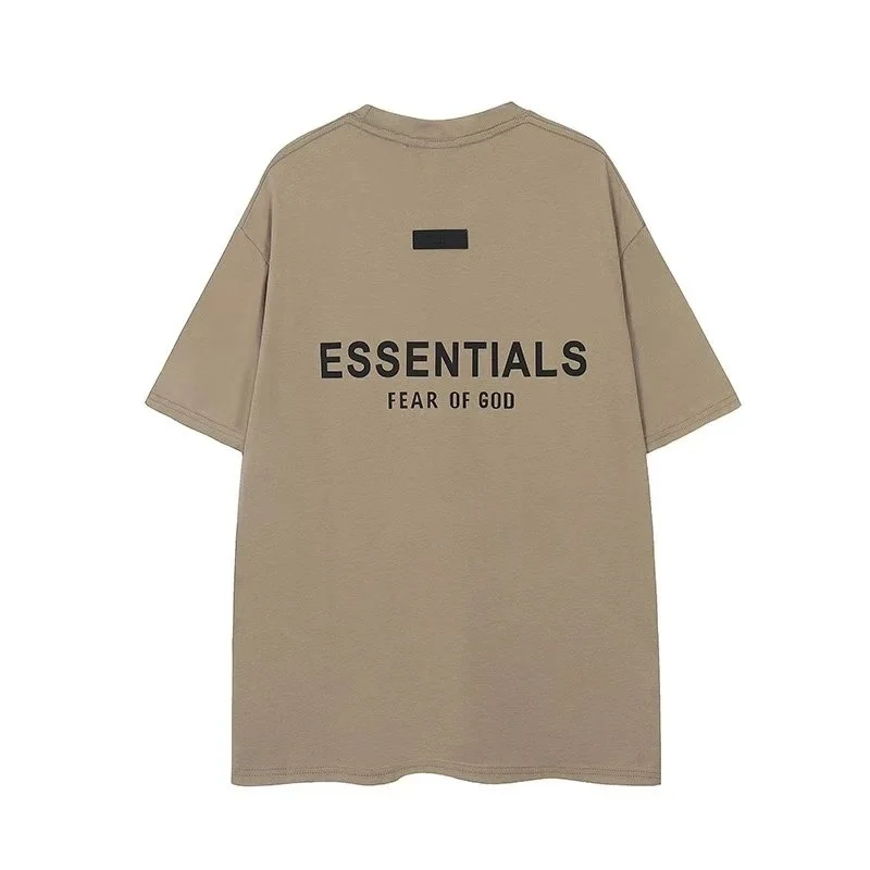 Fear of God Fear of God Essentials Khaki Short Sleeve T-Shirt Beige - 1