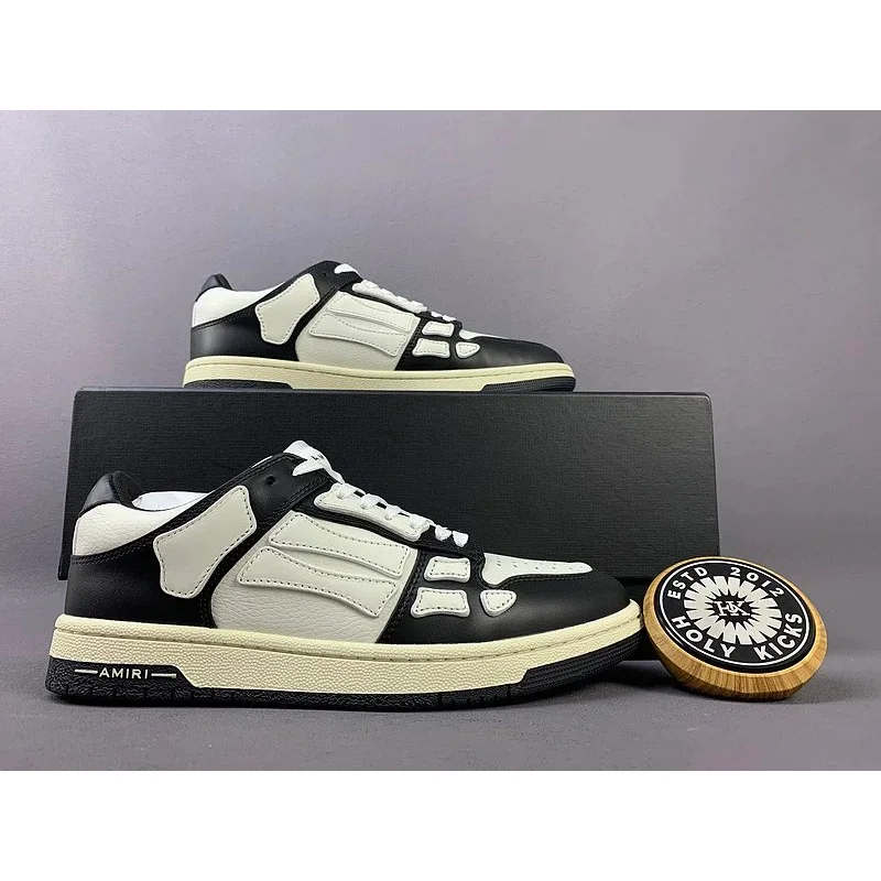 Amiri Amiri MX1 Black & White Skeletal Sneakers Black - 1