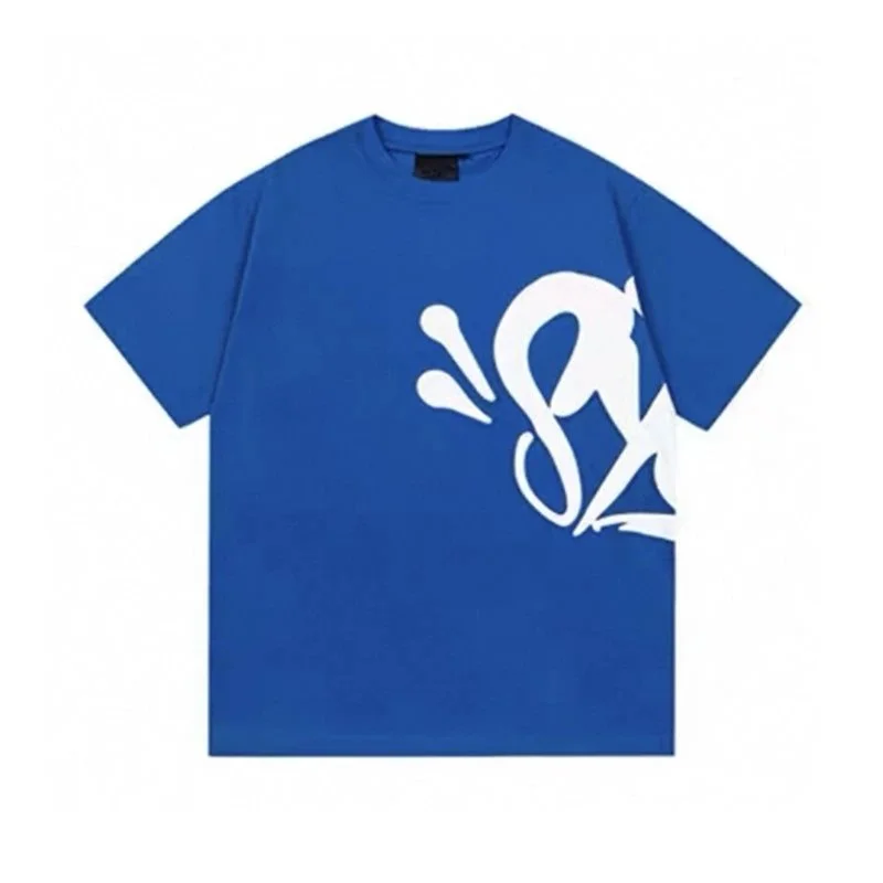 Other Deep Blue T-Shirt with White Graphic Print Blue - 1