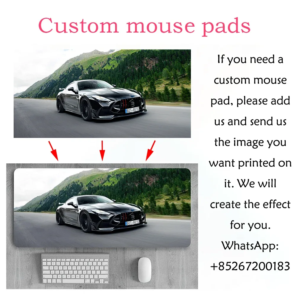 Other Custom Black Car Print Mouse Pad Black - 1