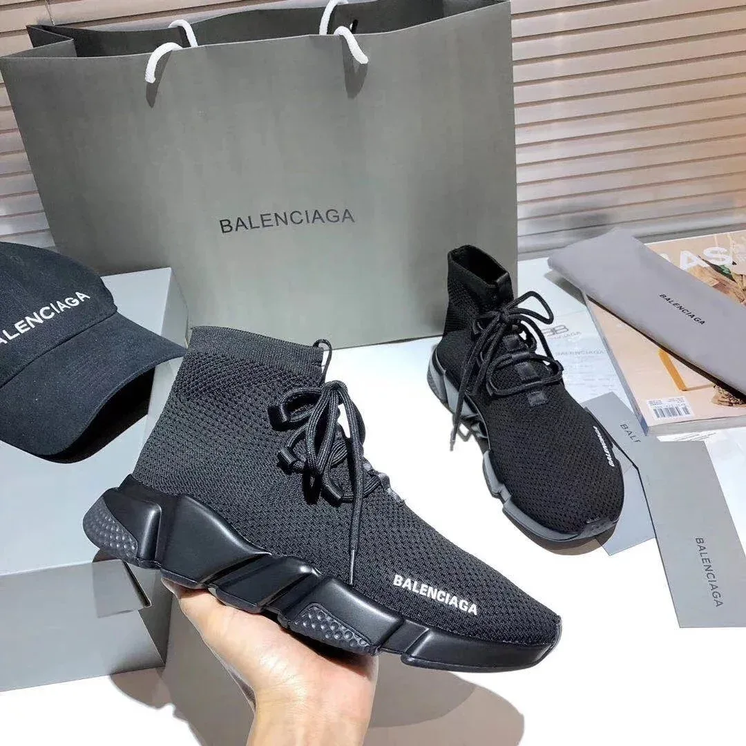 Balenciaga Balenciaga Speed Trainer Triple Black Sneakers Black - 1