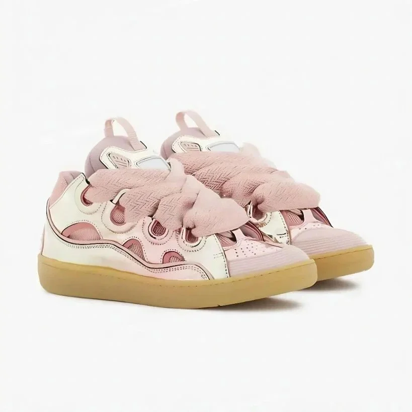 Other Unknown Brand Pink Ribbon Sneakers Pink - 1