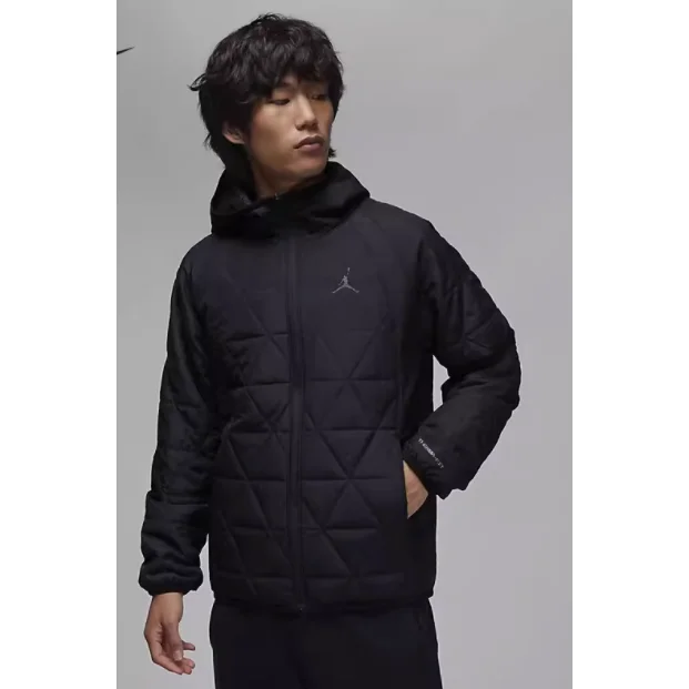 Nike Nike Air Jordan Quilted Hoodie Jacket Black Black - 1