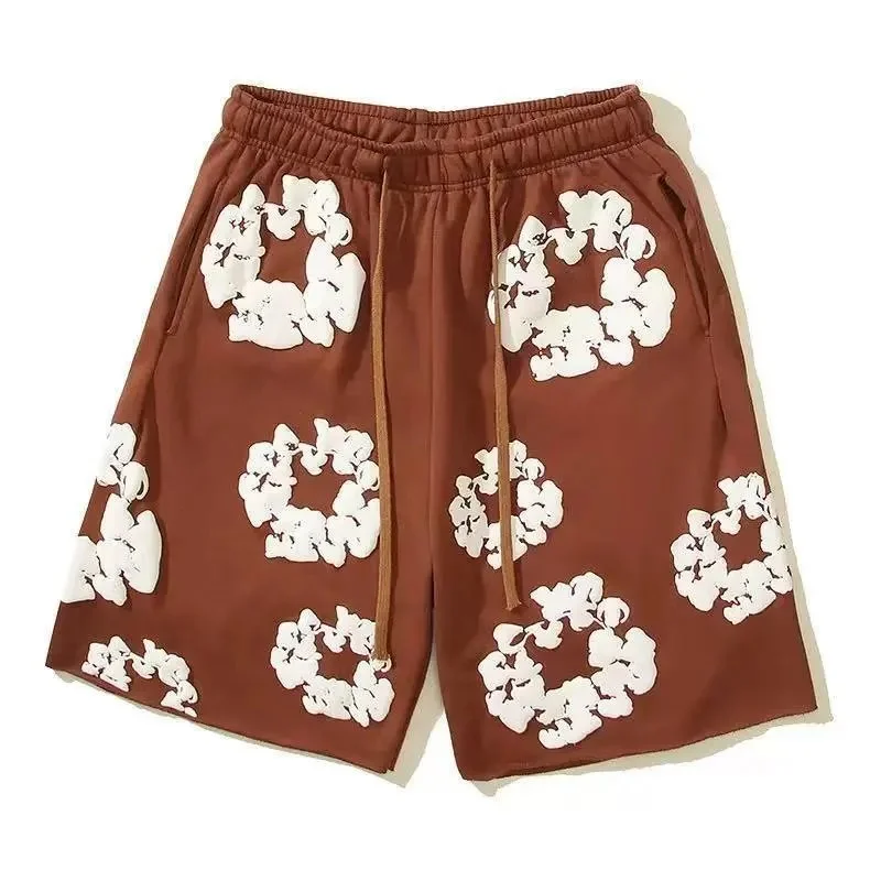 Other Shorts Brown Popcorn Print Casual Shorts Brown - 1