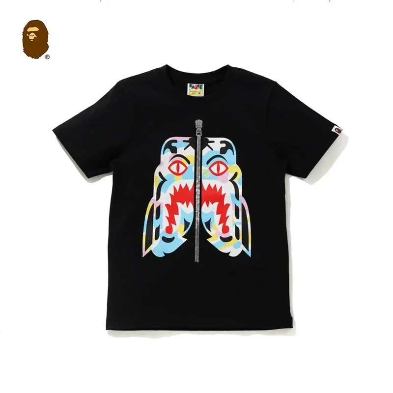 A Bathing Ape A Bathing Ape BAPE STA Black Multicolor Graphic T-Shirt Black - 1
