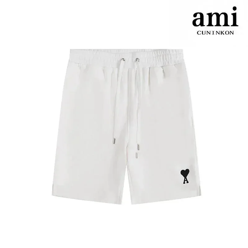 Ami Paris Ami A16毛巾绣款 White Shorts White - 1