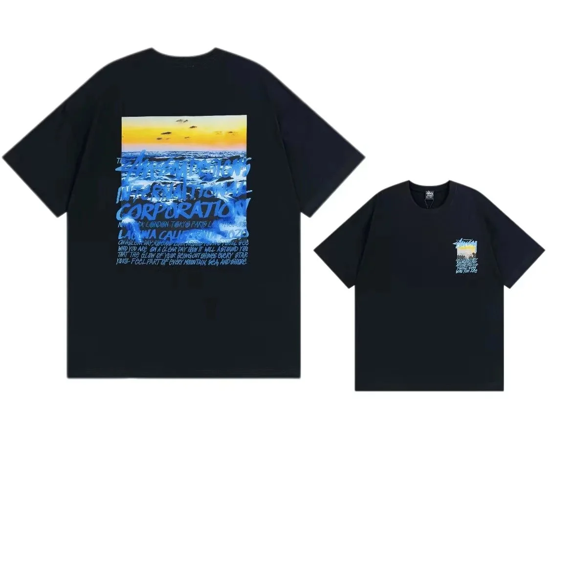 Stussy Stussy Stüssy Printed T-Shirt Black Black - 1
