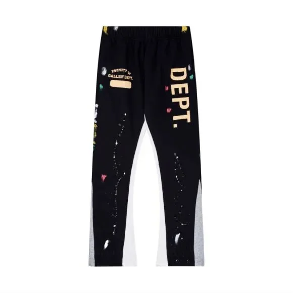 Gallery Dept. Gallery Dept. Painted Black Multicolor Splatter Joggers Black - 1