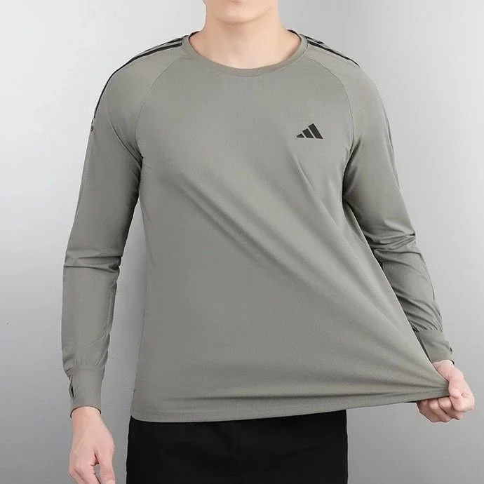 Adidas Adidas Classic Football Grey Long Sleeve T-Shirt Grey - 1