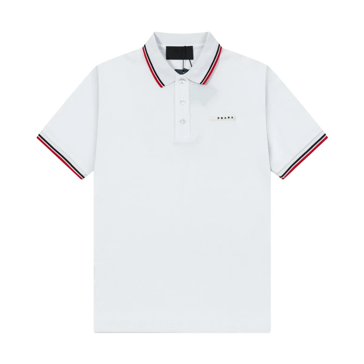 Prada Prada White Polo Shirt with Red/Black Trim White - 1