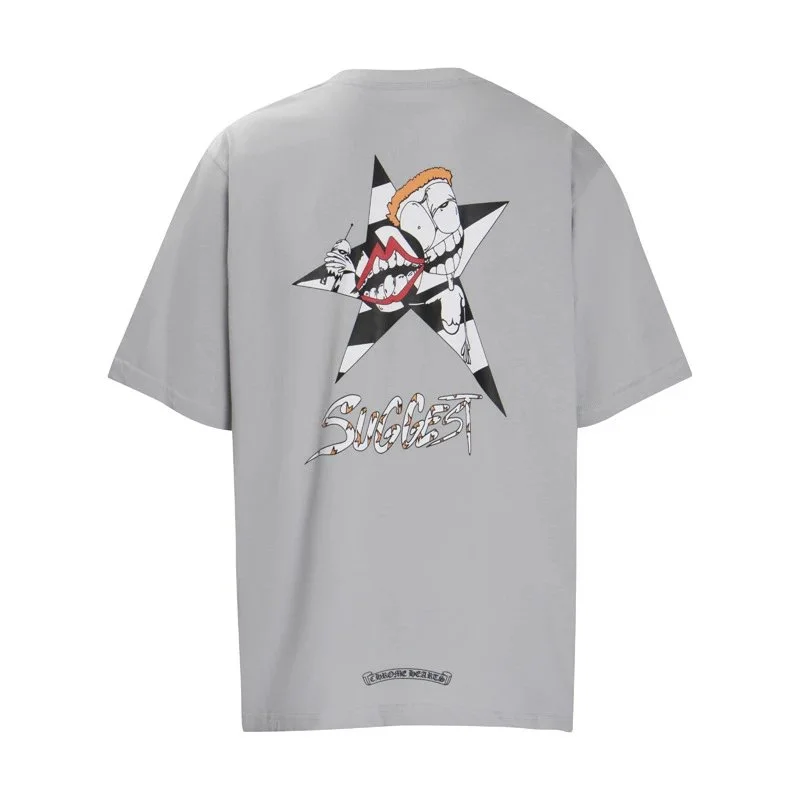 Chrome Hearts Chrome Hearts Light Grey Graphic T-Shirt Grey