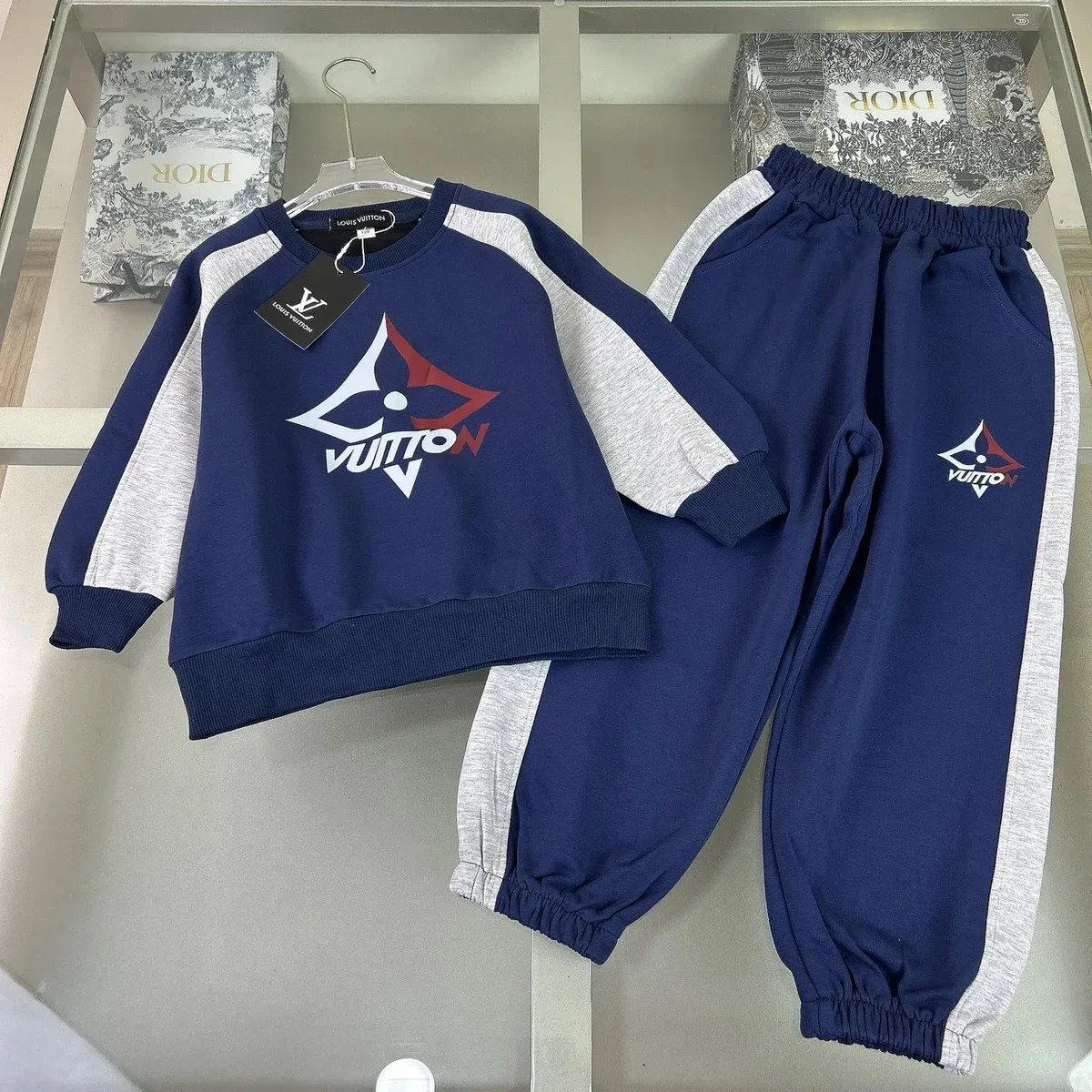 Louis Vuitton Louis Vuitton Monogram Navy/Heather Grey Tracksuit Set Navy
