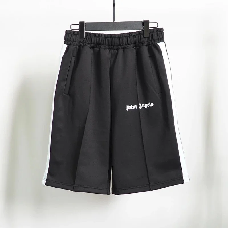 Palm Angels Palm Angels Track Bear Shorts Black/White Black - 1