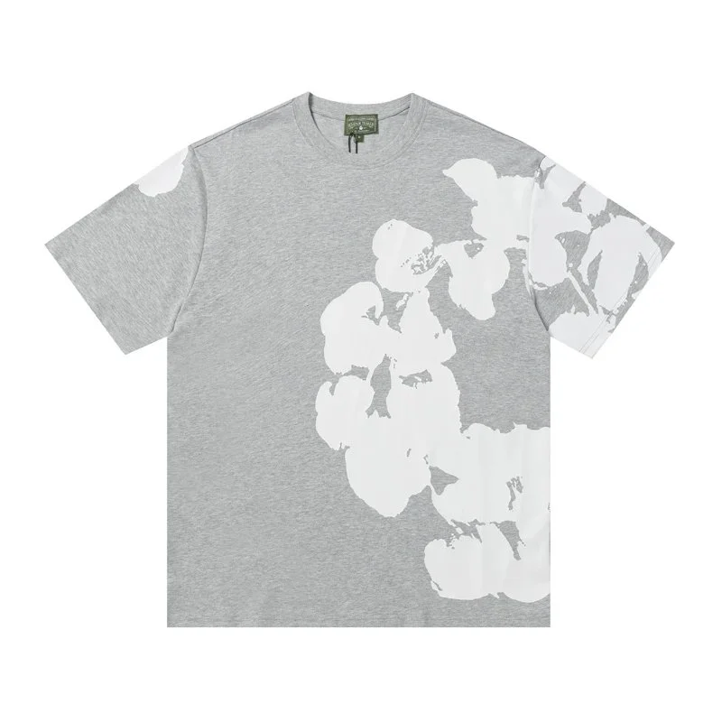 Other Gray Floral Print T-Shirt Grey - 1