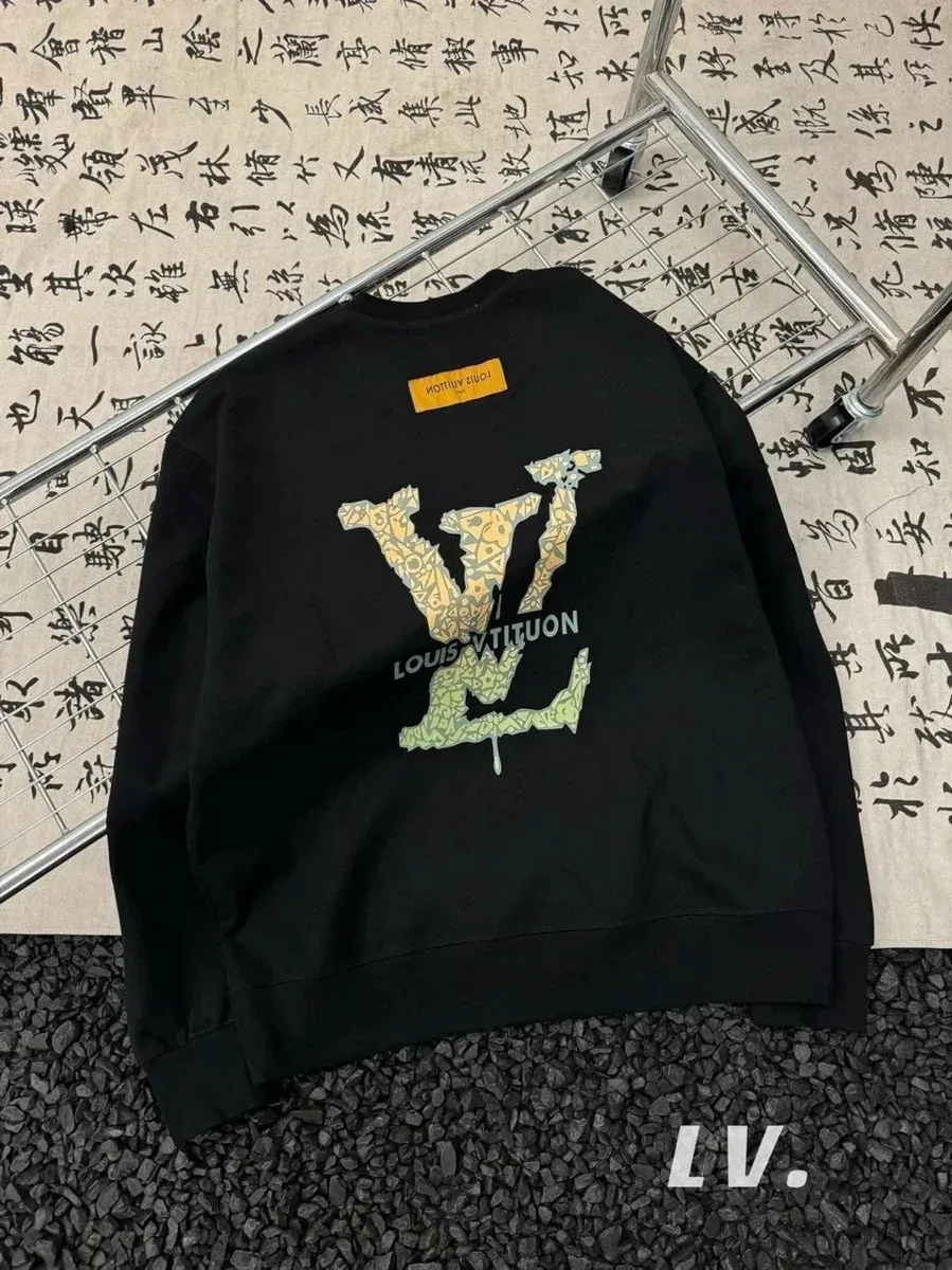 Louis Vuitton Louis Vuitton Monogram Black Logo Sweatshirt Black