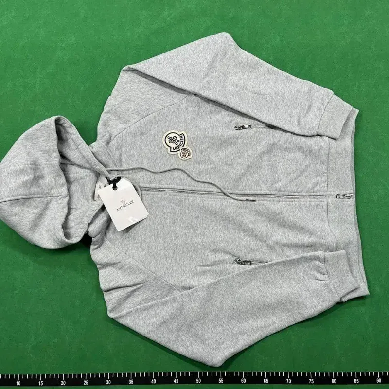 Moncler Moncler Light Grey Zip-Up Hoodie Grey