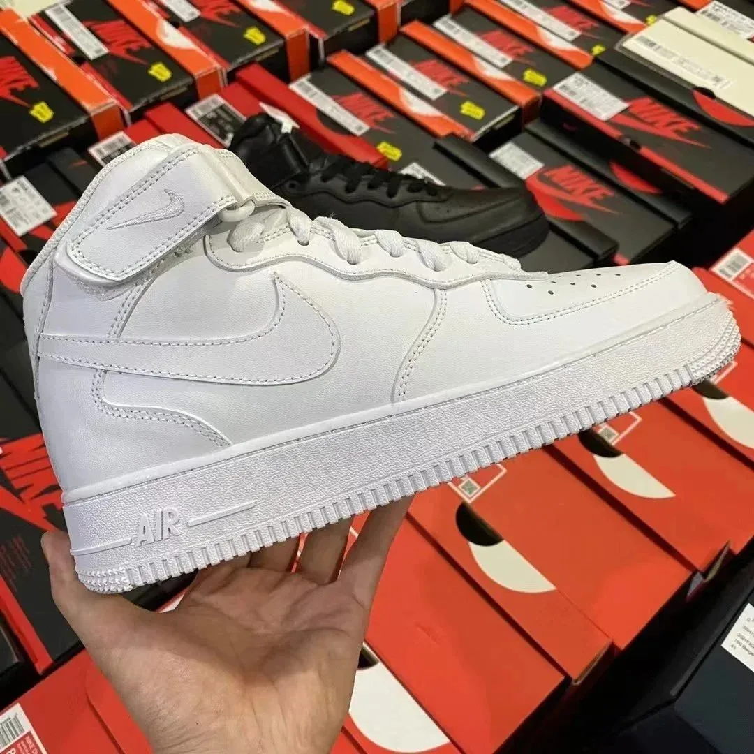 Nike Nike Air Force 1 Triple White High Top Sneaker White
