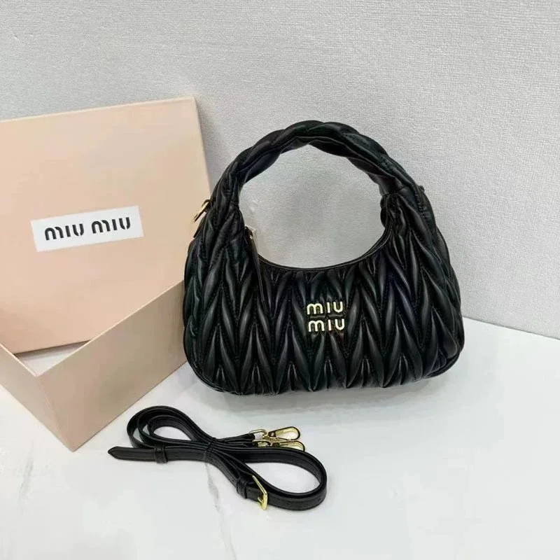 Miu Miu Miu Miu Matelassé Black Handbag Black
