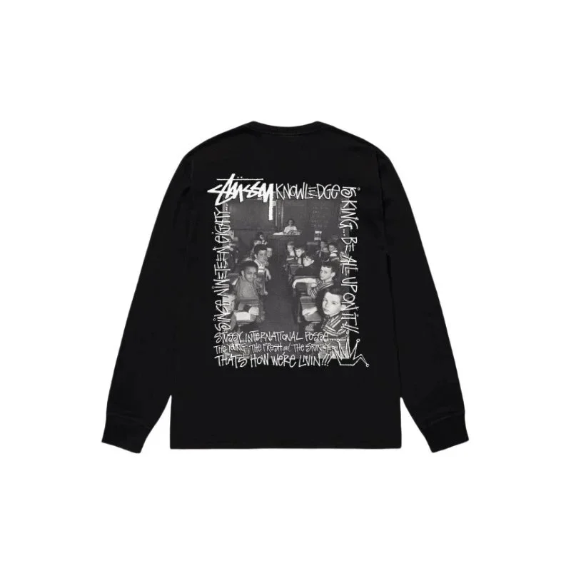 Stussy Stussy Knowledge Long Sleeve T-Shirt Black Black - 1