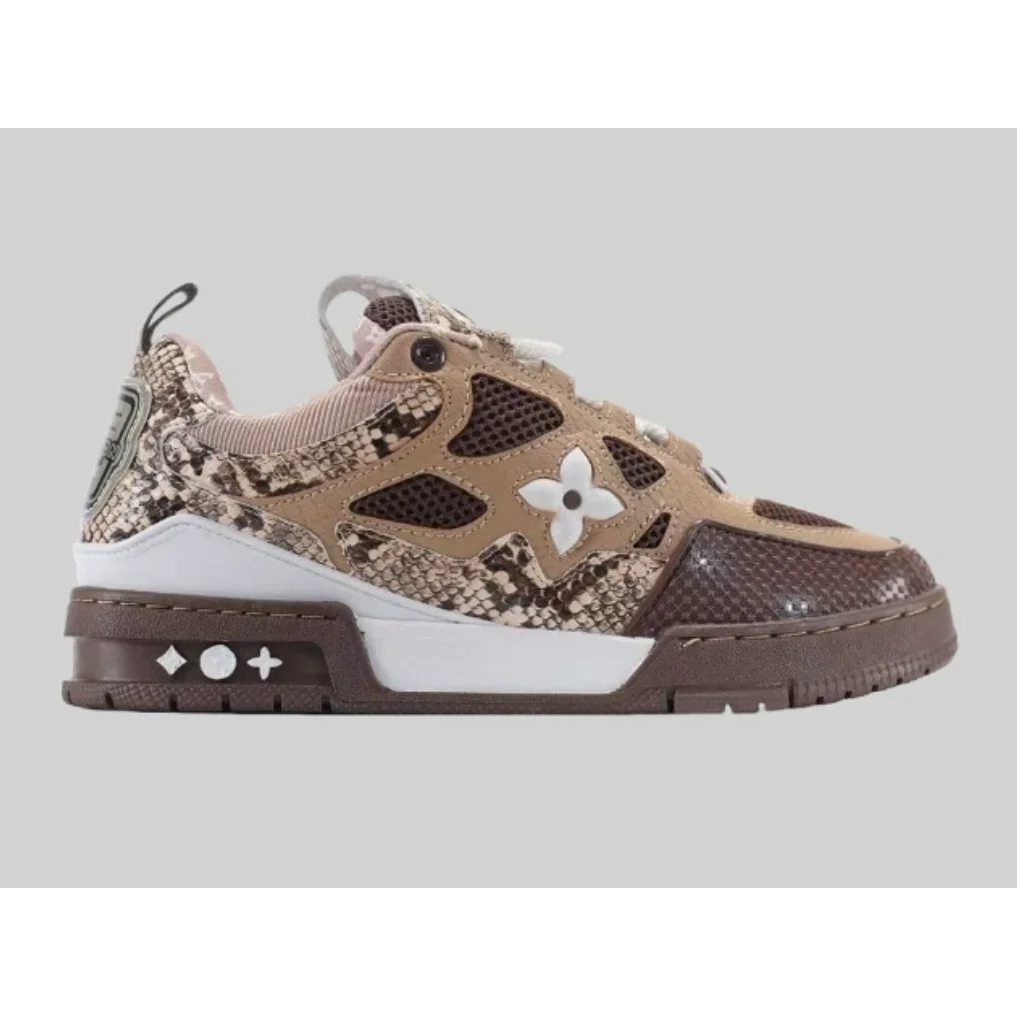 Louis Vuitton Louis Vuitton LV Trainer Brown Snake Print Sneaker Brown