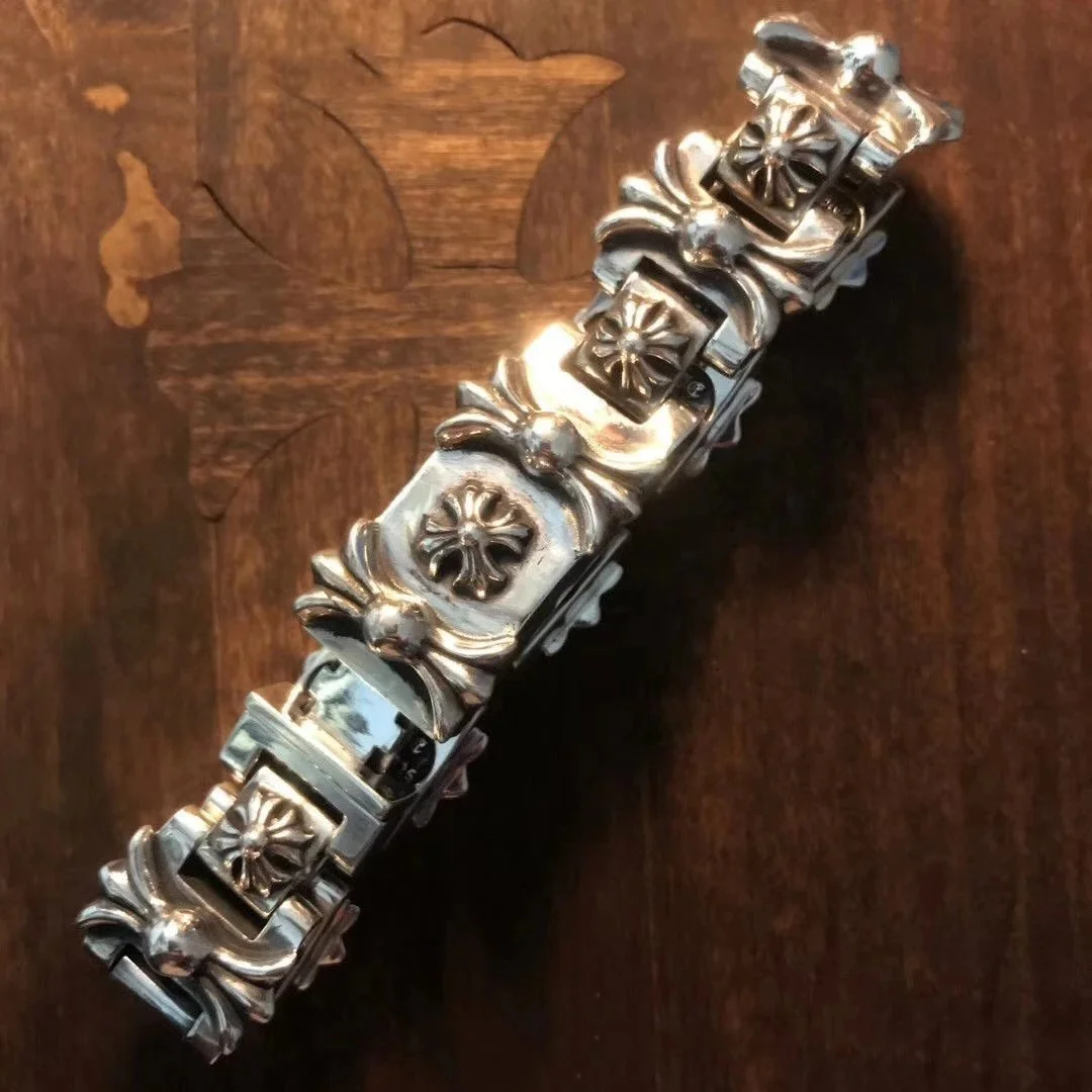 Chrome Hearts Chrome Hearts CH Cross Sterling Silver Bracelet Silver