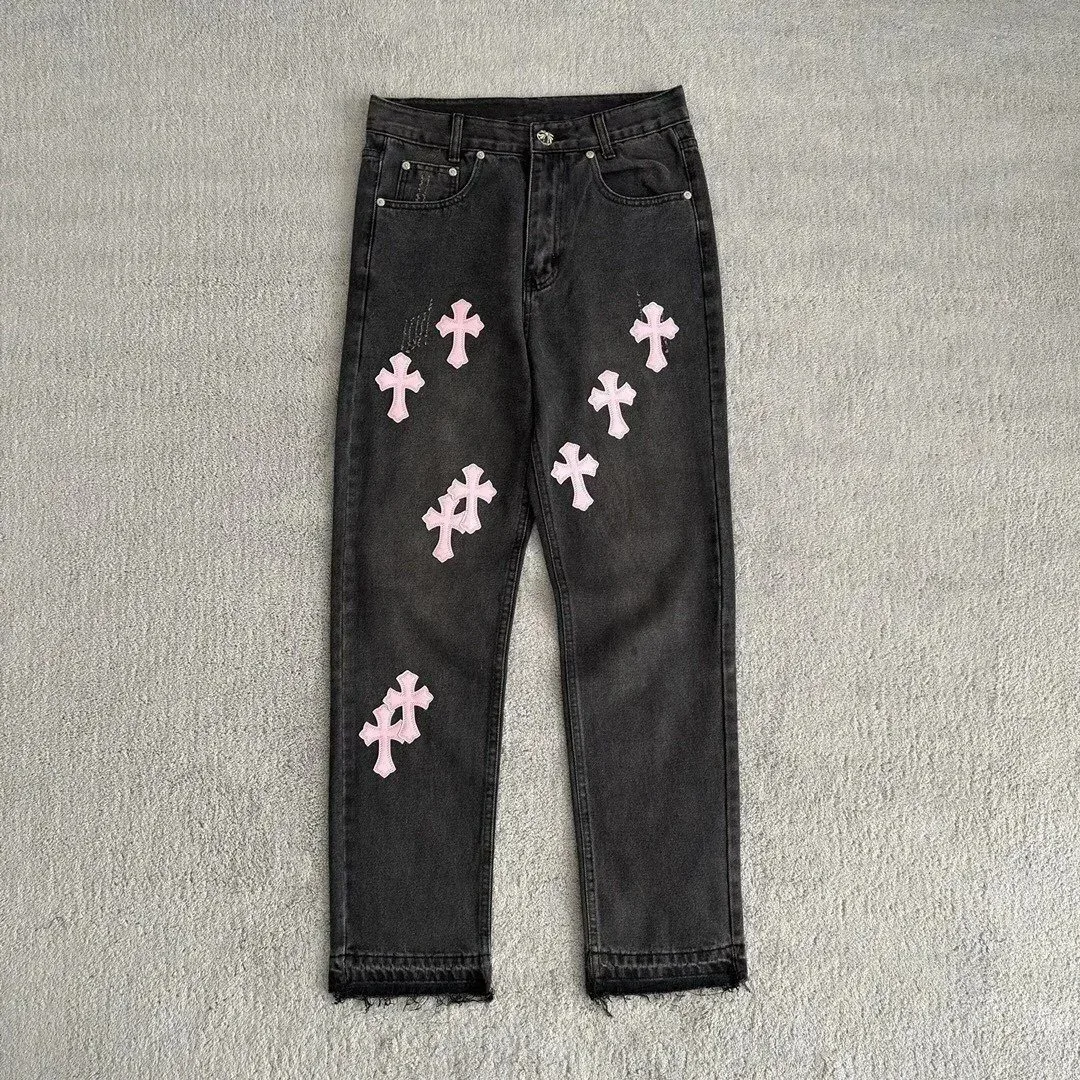 Chrome Hearts Chrome Hearts CH Cross Black/Pink Cross Jeans Black