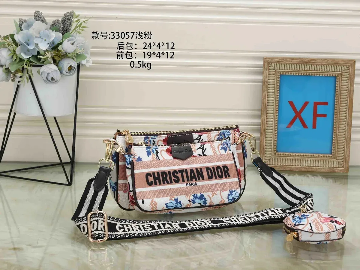 Dior Dior Lady Dior Floral Crossbody Bag Light Pink Pink - 1