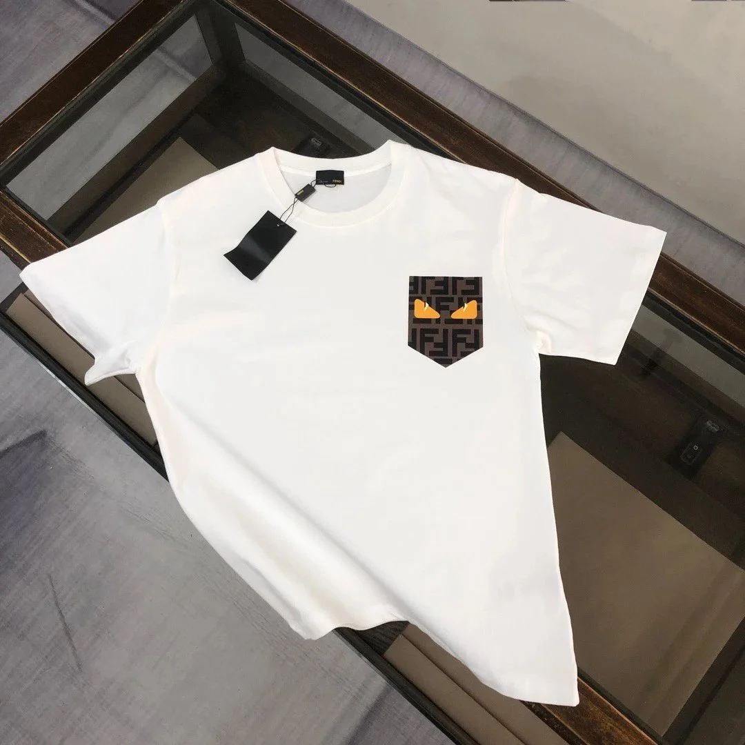Fendi Fendi Iconic Monster Eyes Pocket Tee White T-Shirt White - 1