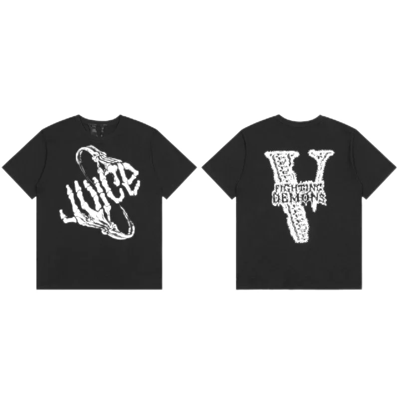 VLONE Vlone Fishing Demons Black T-Shirt Black - 1