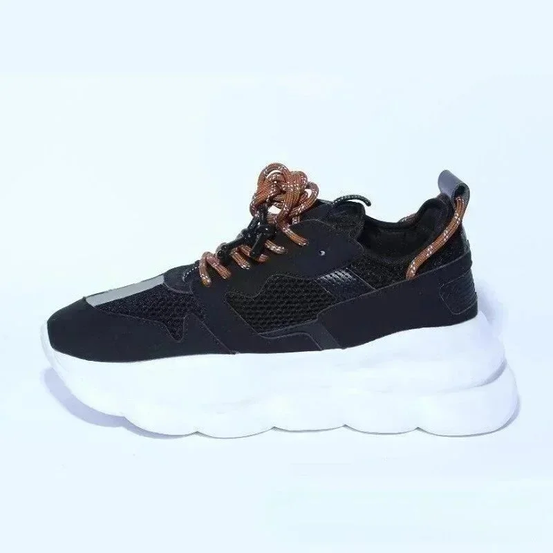 Other ALBB-027 Black/Brown/White Chunky Sneaker Black