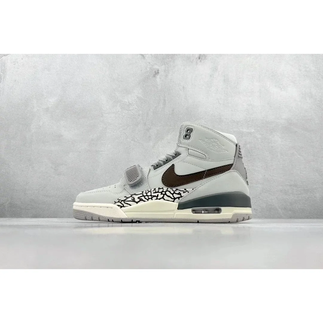 Nike Nike Air Jordan 3 Legacy Grey/Black High Top Sneakers Grey - 1