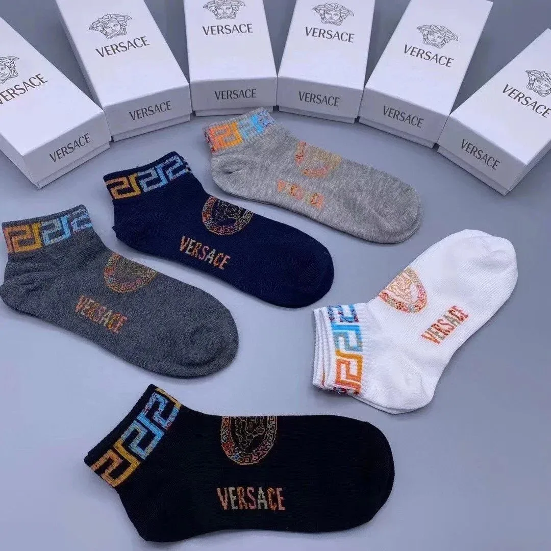 Versace Versace Medusa Logo Socks Colorway Unisex Black - 1