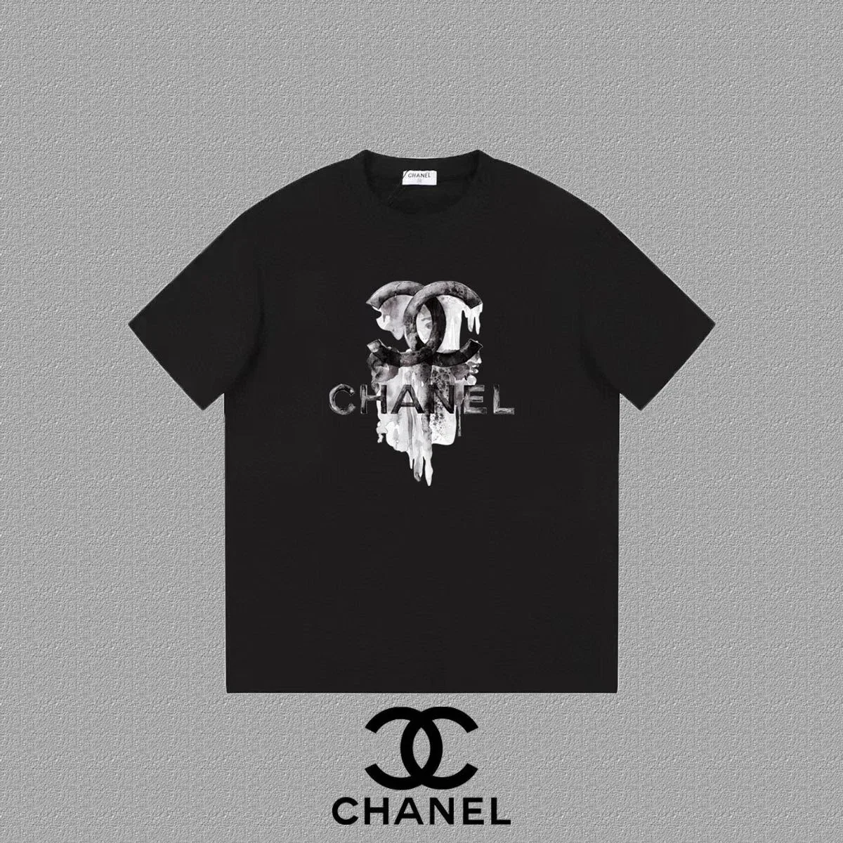 Chanel Chanel Classic Logo Black T-Shirt Black