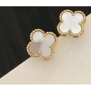 Van Cleef & Arpels Van Cleef & Arpels Alhambra White Mother-of-Pearl Earrings Gold
