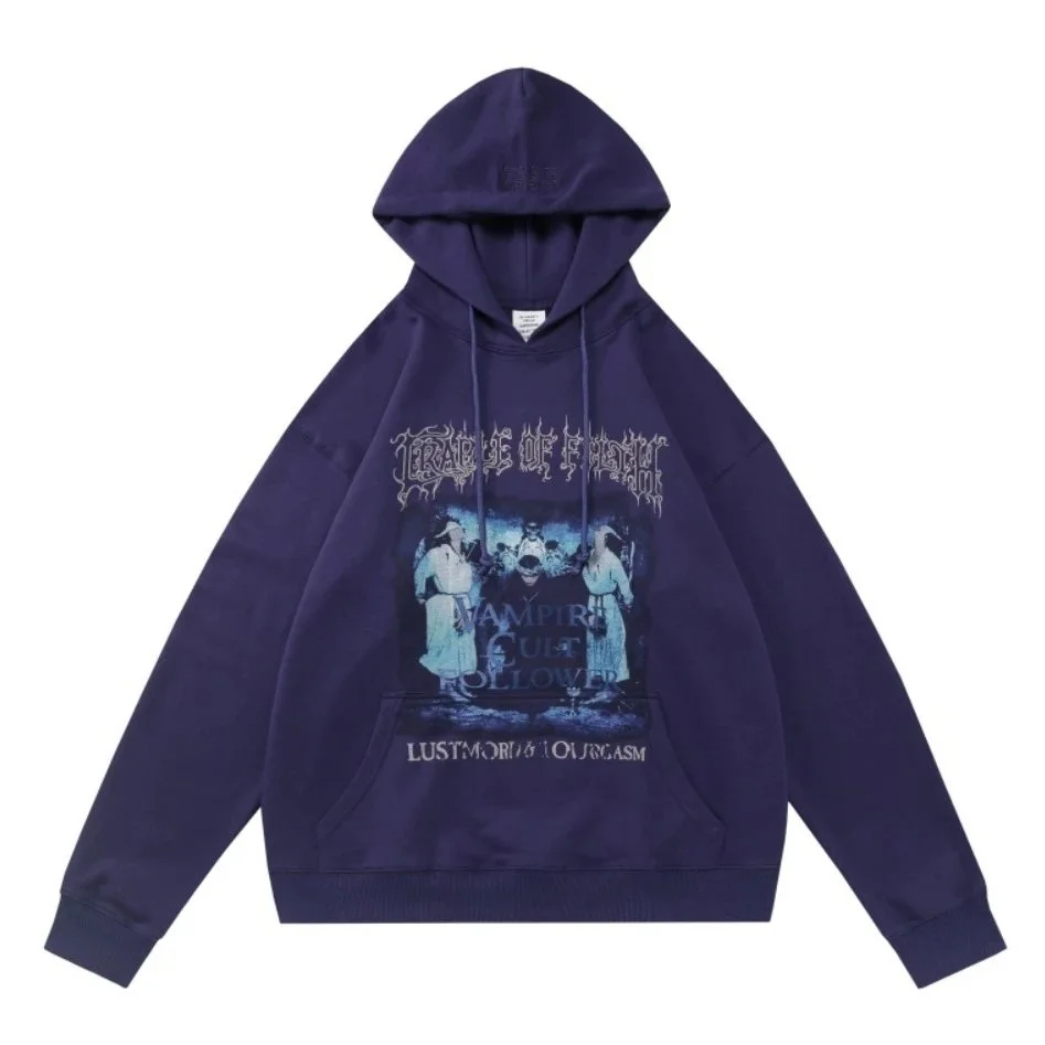 Other Deep Purple Graphic 'Vampire Cult Follower' Hoodie Purple - 1