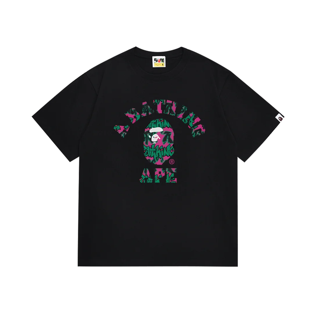 A Bathing Ape A Bathing Ape BAPE STA Black Pink Camo T-Shirt Black - 1