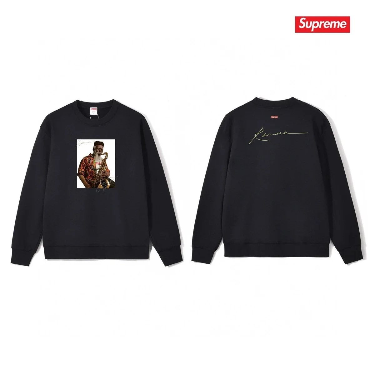 Supreme Supreme Karuma Black Crewneck Sweatshirt Black - 1