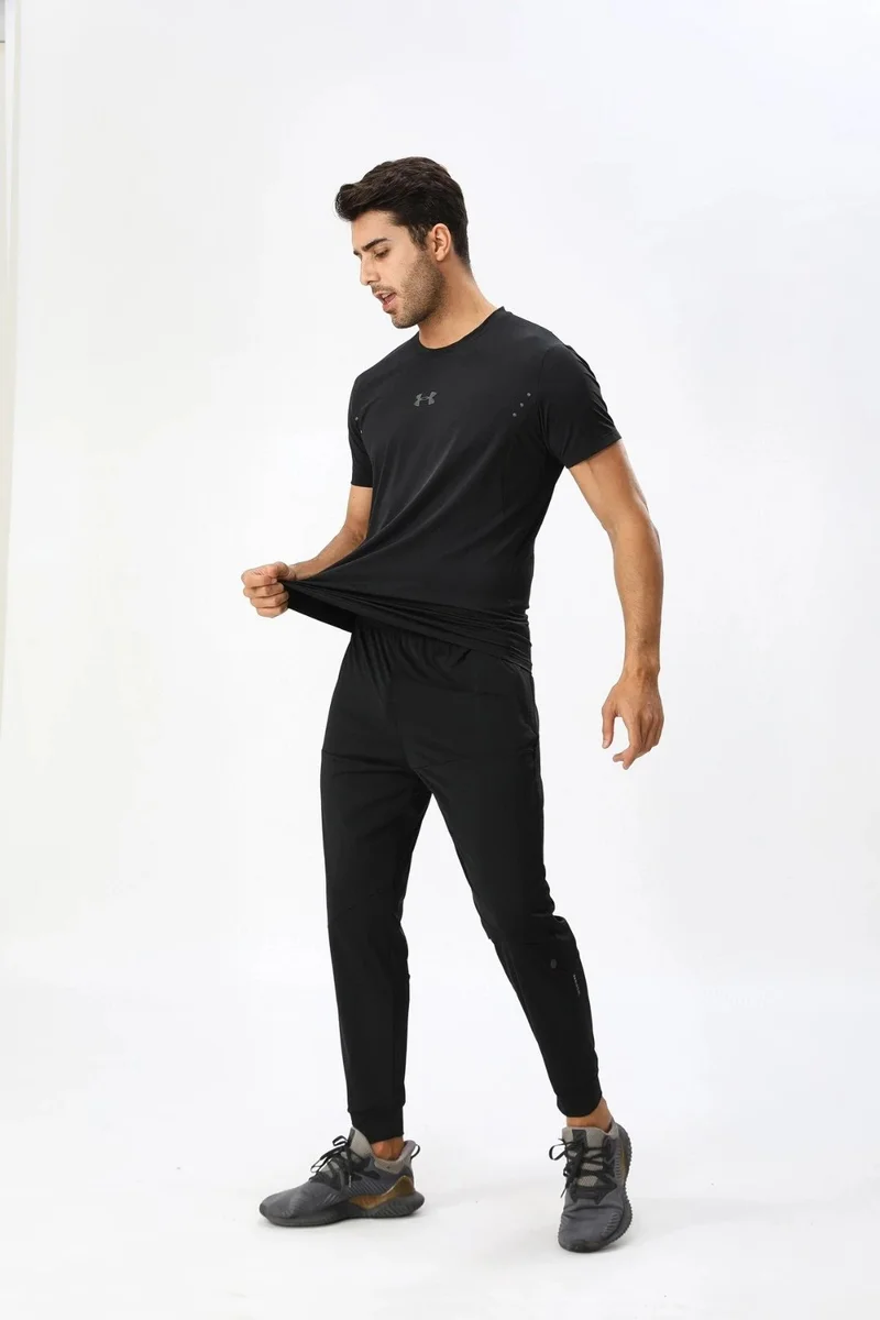 Under Armour Under Armour Black Fitted T-Shirt & Pants Set Black - 1