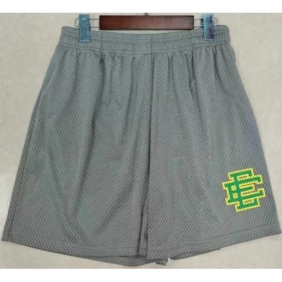 Other Gray Mesh Basketball Shorts with Green Logo Grey - 1