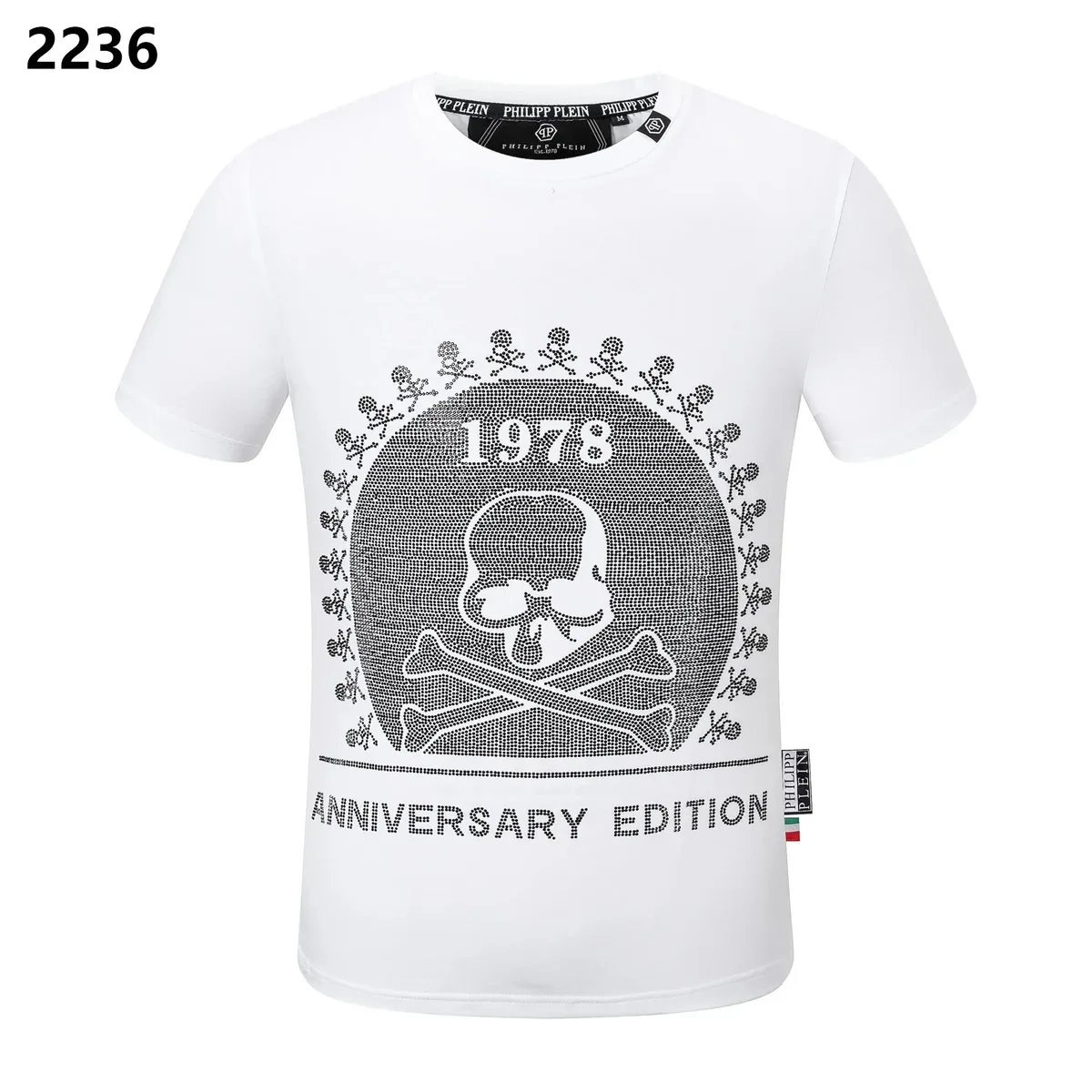 Philipp Plein Philipp Plein Anniversary Edition Skull T-Shirt White White - 1