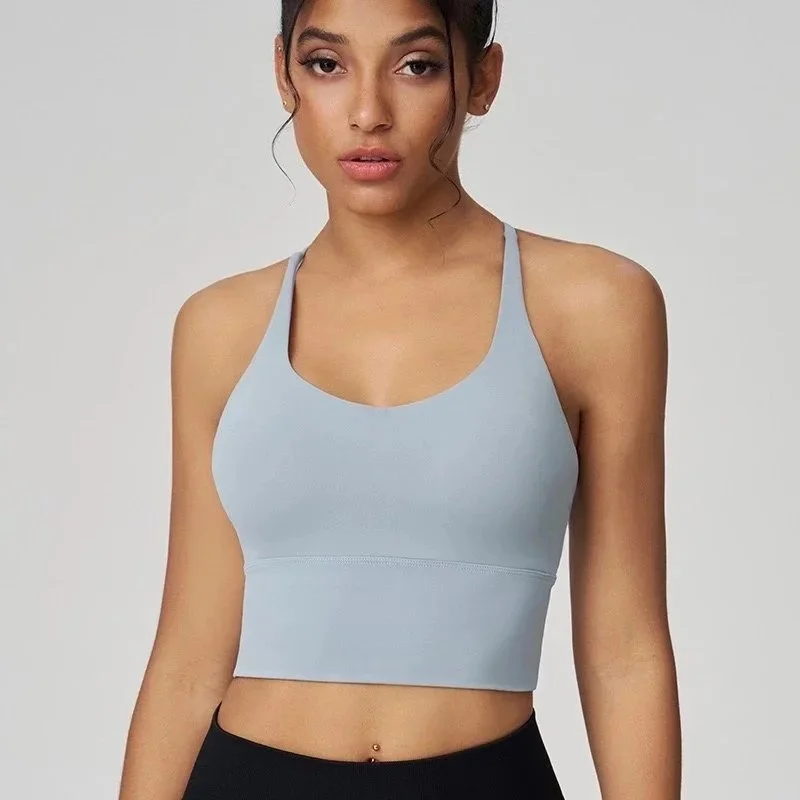 Other Light Blue Crop Top Sports Bra Blue - 1