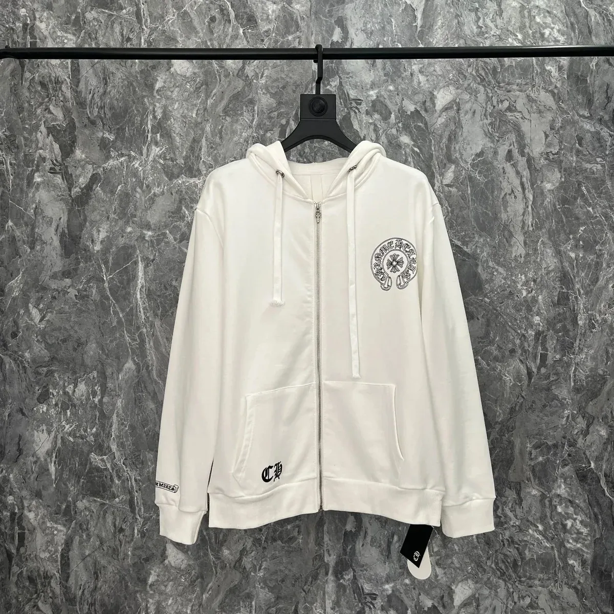 Chrome Hearts Chrome Hearts Zip-Up Hoodie Classic White White