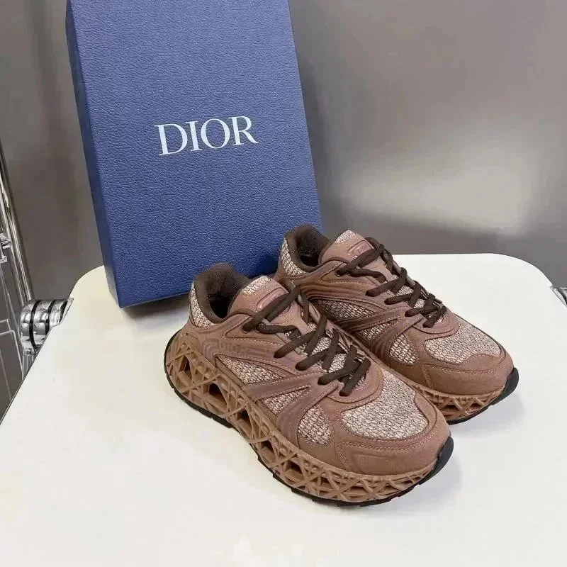 Dior Dior B23 Brown/Beige Mesh Sneakers Brown