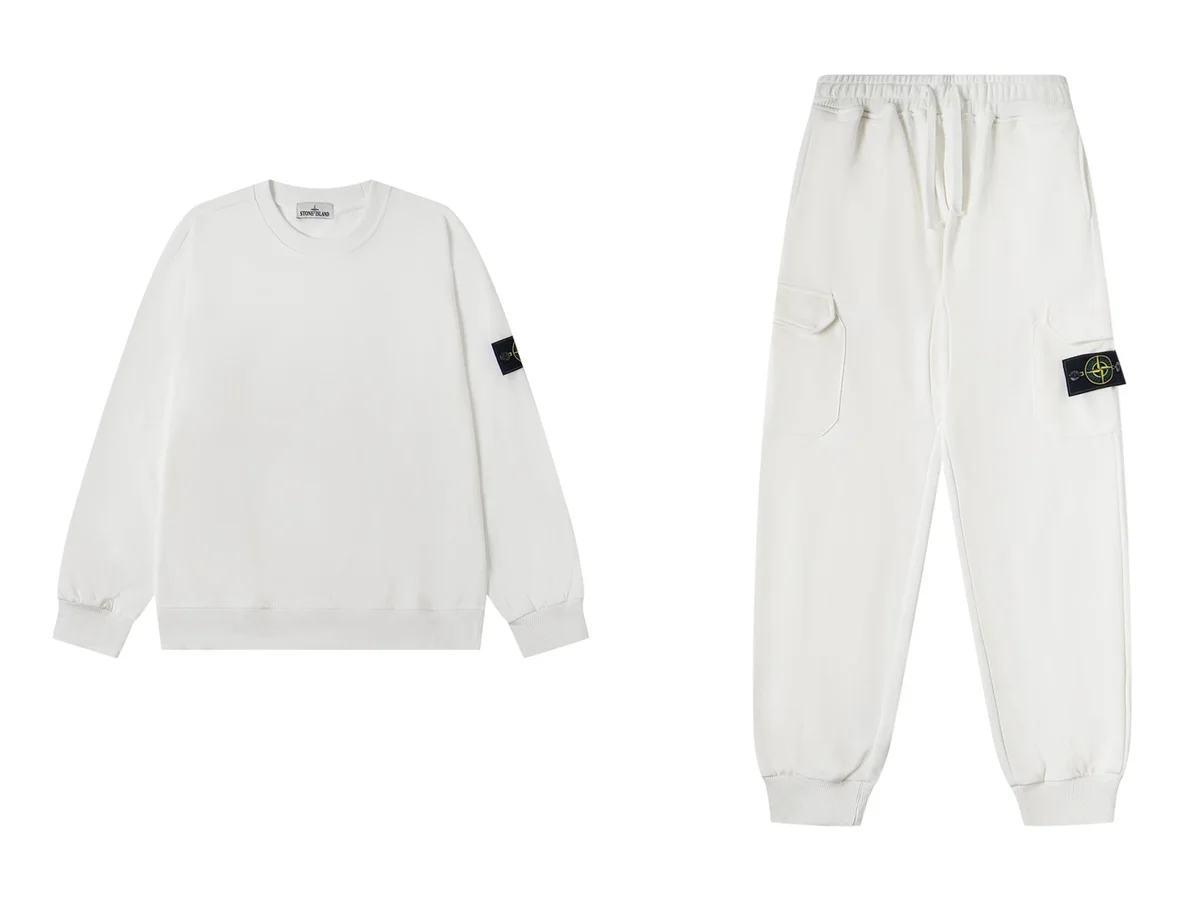 Stone Island Stone Island 68-15 White Tracksuit Set White