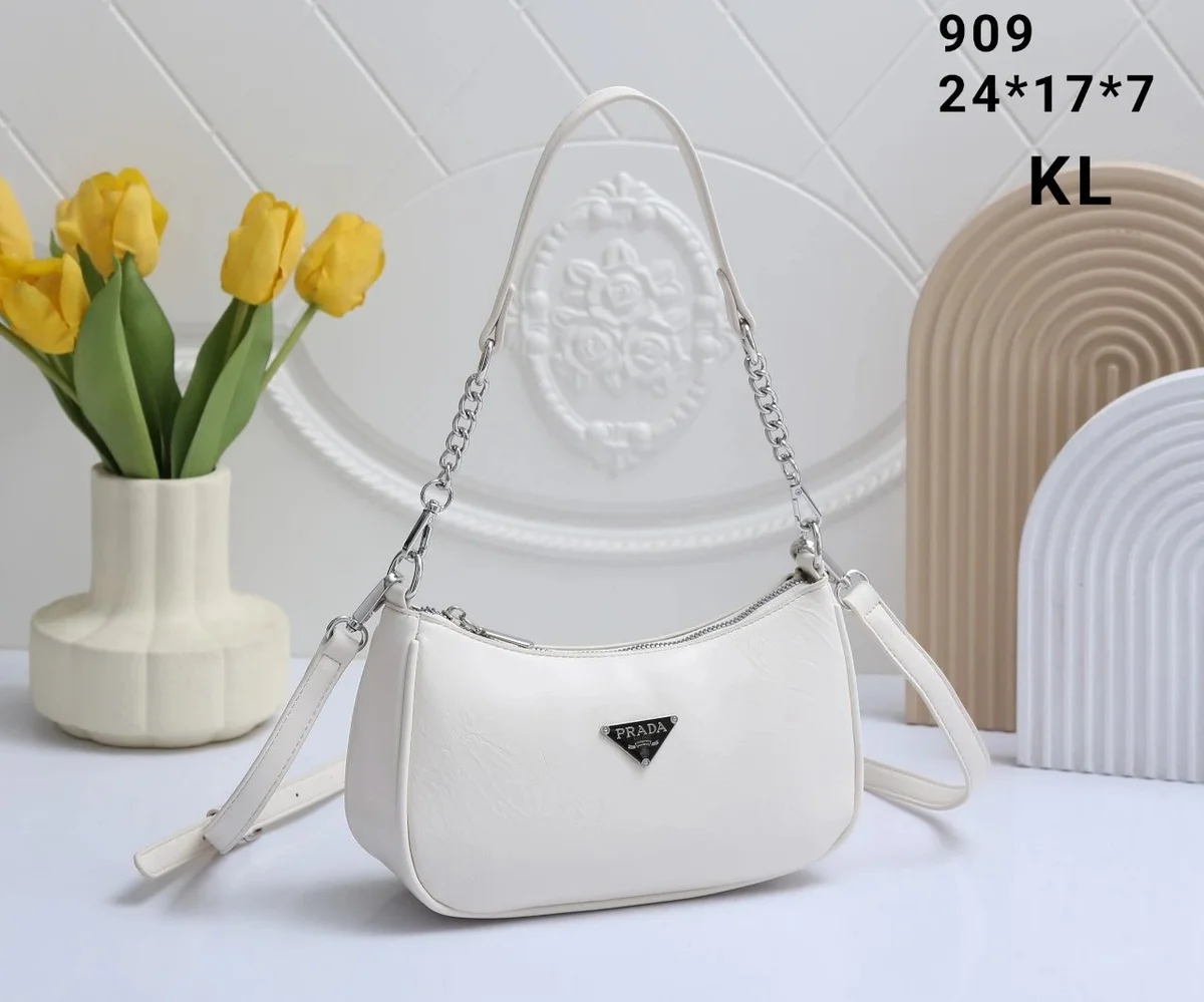 Prada Prada 909-2 White Shoulder Bag White