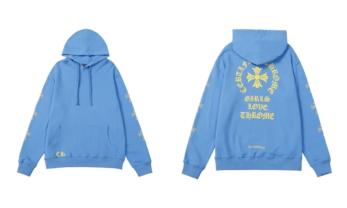 Chrome Hearts Chrome Hearts CH Cross Sky Blue Hoodie Blue