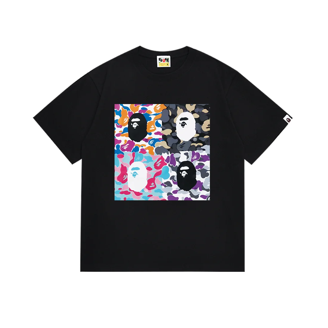 A Bathing Ape A Bathing Ape BAPE STA Black Camo Print T-Shirt Black - 1